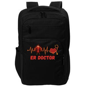 Thanksgiving Er Doctor Heartbeat Stethoscope Turkey Medical Gift Impact Tech Backpack