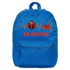 Thanksgiving Er Doctor Heartbeat Stethoscope Turkey Medical Gift 16 in Basic Backpack