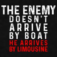 The Enemy Doesn't Arrive By Boat He Arrives By Limousine Ladies PosiCharge Tri-Blend Wicking Tank