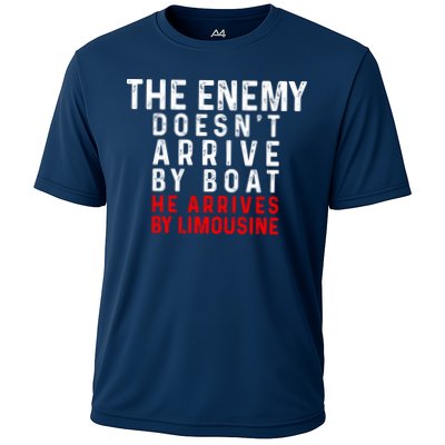 The Enemy Doesn't Arrive By Boat He Arrives By Limousine Performance Shirt