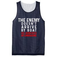 The Enemy Doesn't Arrive By Boat He Arrives By Limousine Mesh Reversible Basketball Jersey Tank