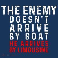 The Enemy Doesn't Arrive By Boat He Arrives By Limousine Zip Tote Bag
