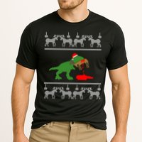 Trex Eating Deer Hunter Ugly Christmas Cooling Performance Crew T-Shirt