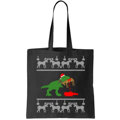 Trex Eating Deer Hunter Ugly Christmas Bag