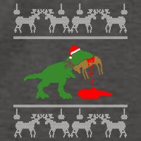 Trex Eating Deer Hunter Ugly Christmas Vector Backpack