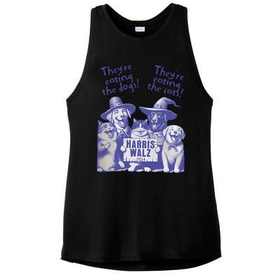 TheyRe Eating Dogs! TheyRe Eating Cats! Vote Kamala Harris Ladies PosiCharge Tri-Blend Wicking Tank