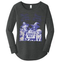 TheyRe Eating Dogs! TheyRe Eating Cats! Vote Kamala Harris Women's Perfect Tri Tunic Long Sleeve Shirt