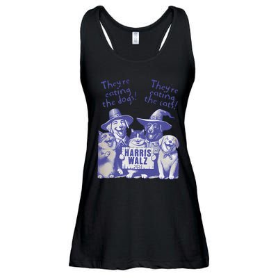 TheyRe Eating Dogs! TheyRe Eating Cats! Vote Kamala Harris Ladies Essential Flowy Tank