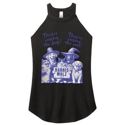 TheyRe Eating Dogs! TheyRe Eating Cats! Vote Kamala Harris Women's Perfect Tri Rocker Tank