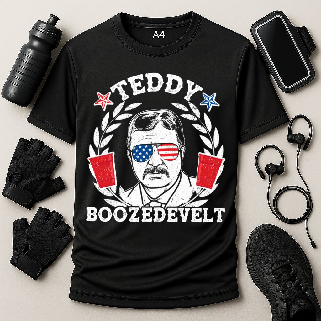 Teddy Boozedevelt USA Beer Party Cooling Performance Crew T-Shirt