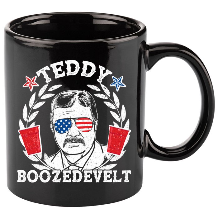 Teddy Boozedevelt USA Beer Party 11oz C Handle Ceramic Mug