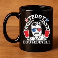 Teddy Boozedevelt USA Beer Party 11oz C Handle Ceramic Mug