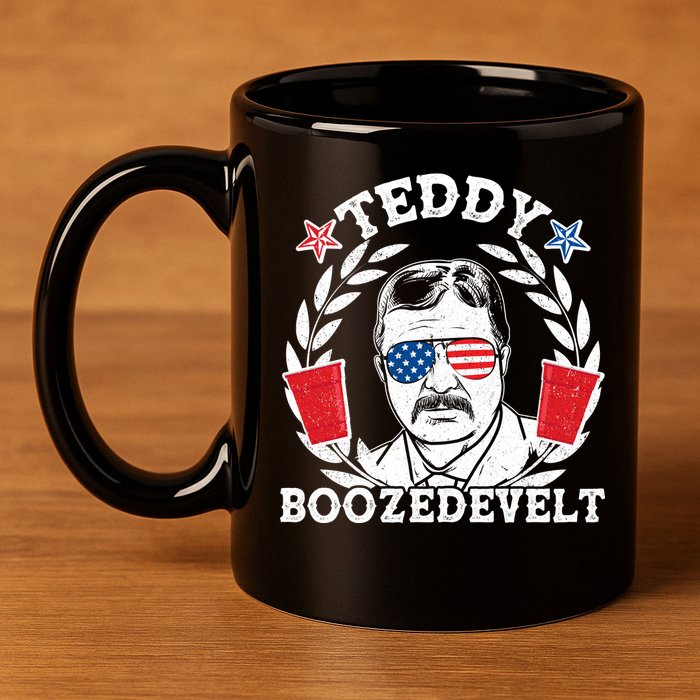 Teddy Boozedevelt USA Beer Party 11oz C Handle Ceramic Mug