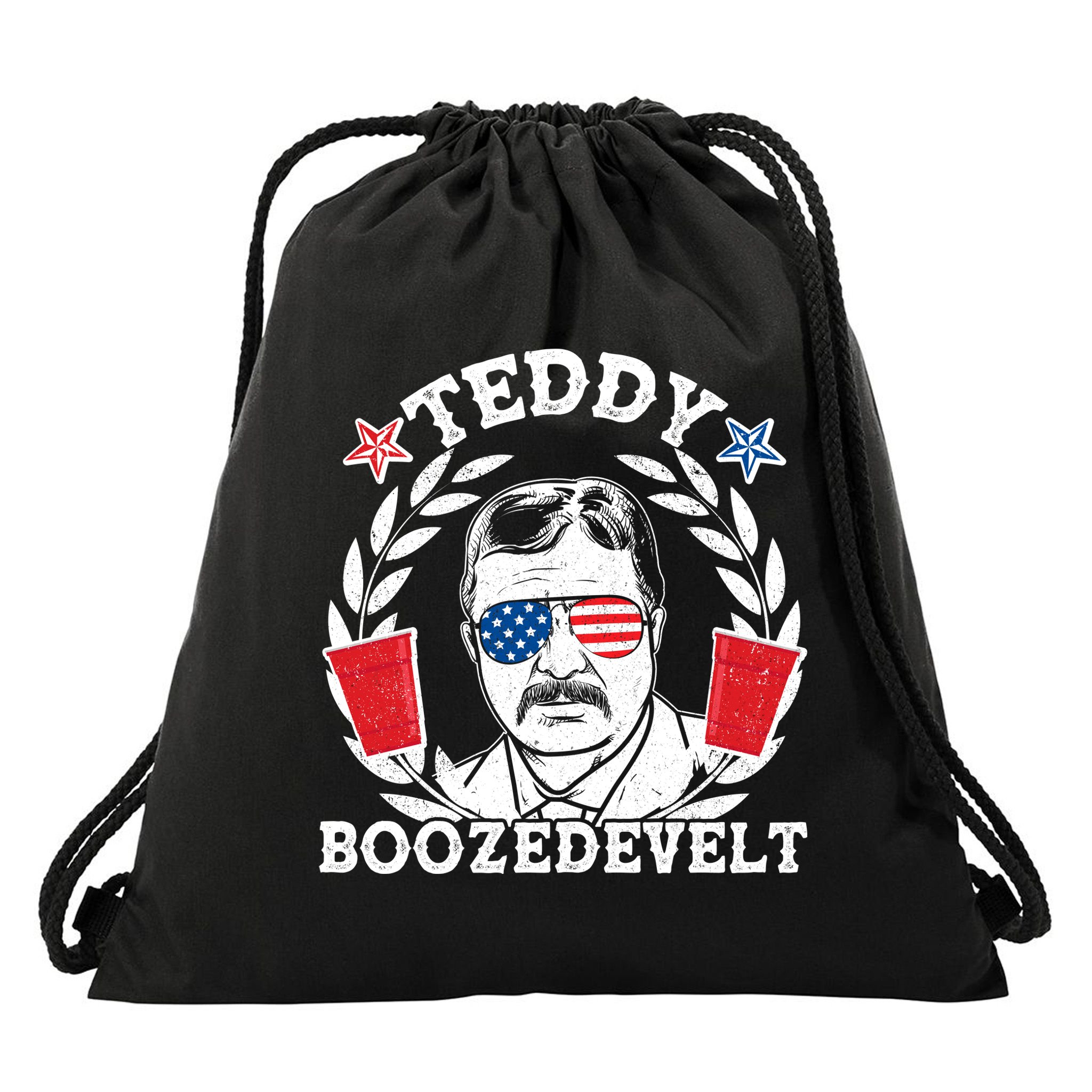 Teddy Boozedevelt USA Beer Party Drawstring Bag