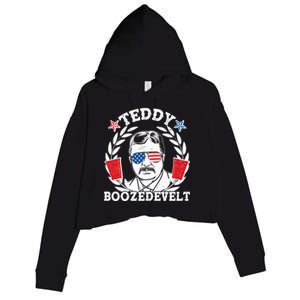 Teddy Boozedevelt USA Beer Party Crop Fleece Hoodie