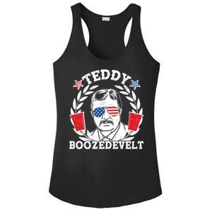 Teddy Boozedevelt USA Beer Party Ladies PosiCharge Competitor Racerback Tank