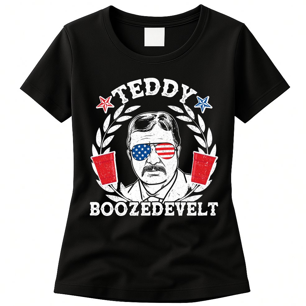 Teddy Boozedevelt USA Beer Party Womens T-Shirt