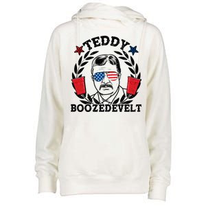 Teddy Boozedevelt USA Beer Party Womens Funnel Neck Pullover Hood