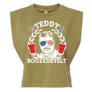 Teddy Boozedevelt USA Beer Party Garment-Dyed Women's Muscle Tee