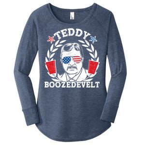 Teddy Boozedevelt USA Beer Party Women's Perfect Tri Tunic Long Sleeve Shirt