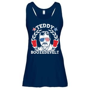 Teddy Boozedevelt USA Beer Party Ladies Essential Flowy Tank