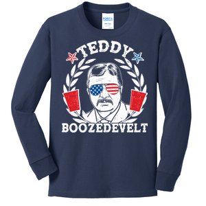 Teddy Boozedevelt USA Beer Party Kids Long Sleeve Shirt