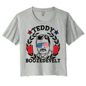 Teddy Boozedevelt USA Beer Party Women's Crop Top Tee