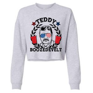 Teddy Boozedevelt USA Beer Party Cropped Pullover Crew