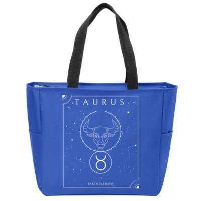 Taurus Earth Elet Zodiac Cute Gift Zip Tote Bag