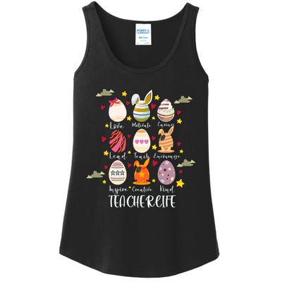 Teacher Egg Easter Day Teacher Life Cute Teacher Life Gift Idea Ladies Essential Tank