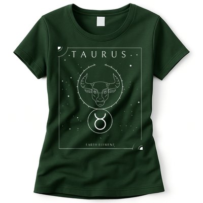 Taurus Earth Element Zodiac Womens T-Shirt