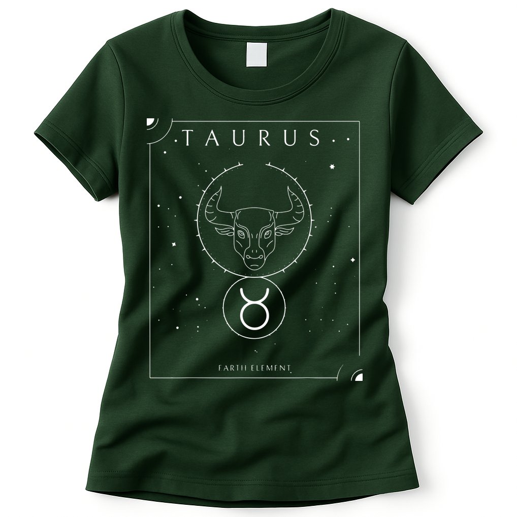 Taurus Earth Element Zodiac Womens T-Shirt