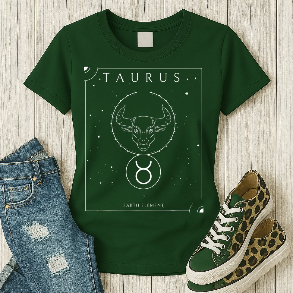 Taurus Earth Element Zodiac Womens T-Shirt