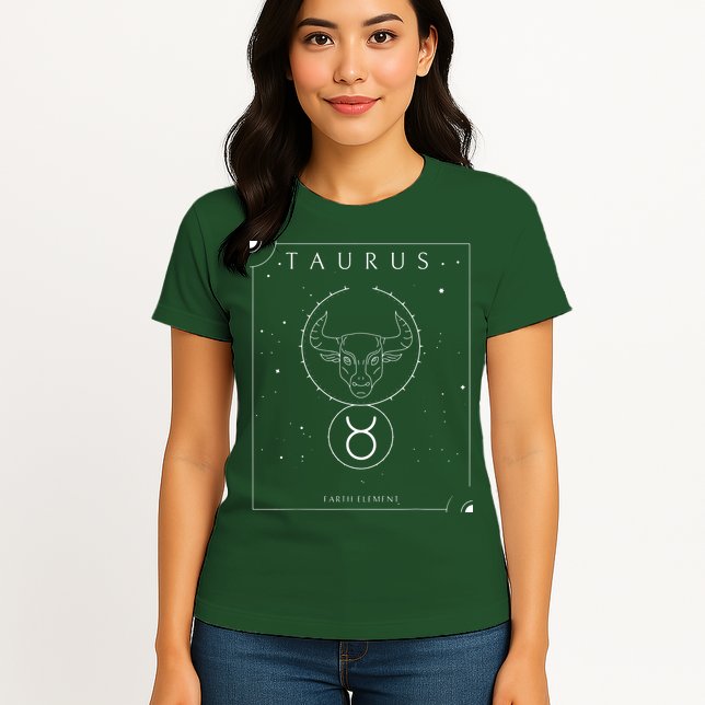 Taurus Earth Element Zodiac Womens T-Shirt