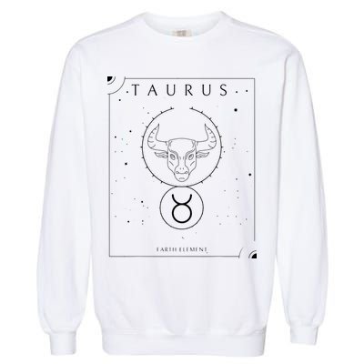 Taurus Earth Element Zodiac Garment-Dyed Sweatshirt
