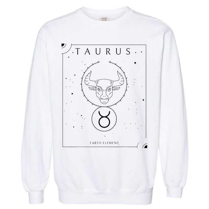 Taurus Earth Element Zodiac Garment-Dyed Sweatshirt
