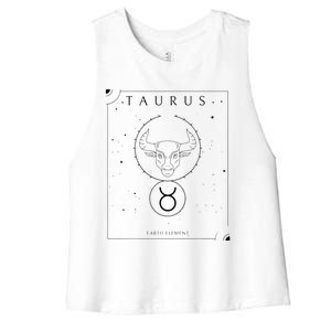 Taurus Earth Element Zodiac Women's Racerback Cropped Tank