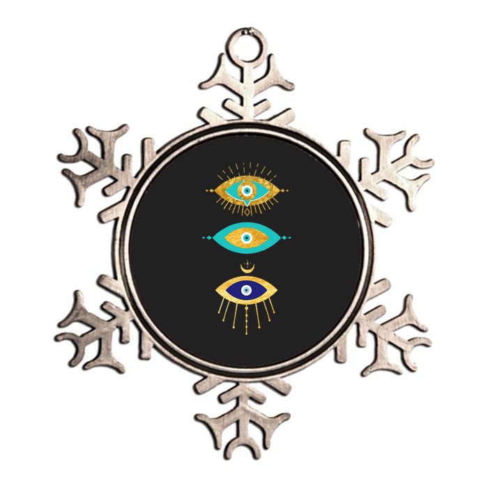 The Evil Eye Curse Protection Metallic Star Ornament