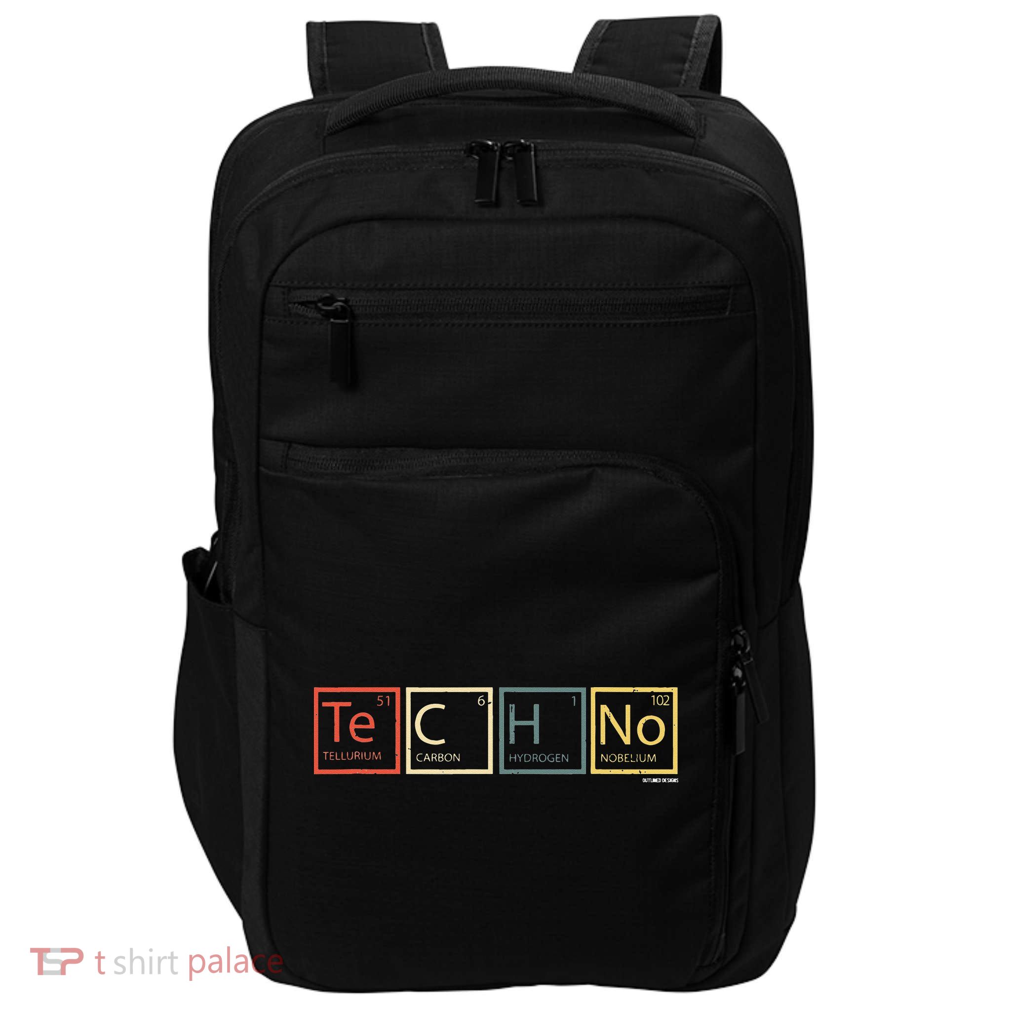 Techno Elements Festival Dark Techno Rave Impact Tech Backpack