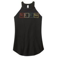 Techno Elements Festival Dark Techno Rave Women’s Perfect Tri Rocker Tank