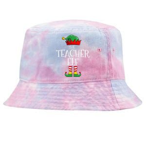 Teacher Elf Family Matching Christmas Group Xmas Pajama Tie-Dyed Bucket Hat