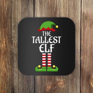 Tallest Elf Family Matching Group Christmas Coaster