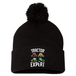 Tractor Expert Funny Tractors Pom Pom 12in Knit Beanie