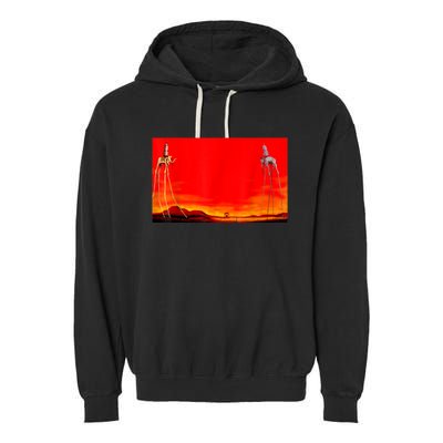 The Elephants Famous Painting By Dali Garment-Dyed Fleece Hoodie