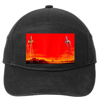 The Elephants Famous Painting By Dali 7-Panel Snapback Hat