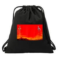 The Elephants Famous Painting By Dali Drawstring Bag