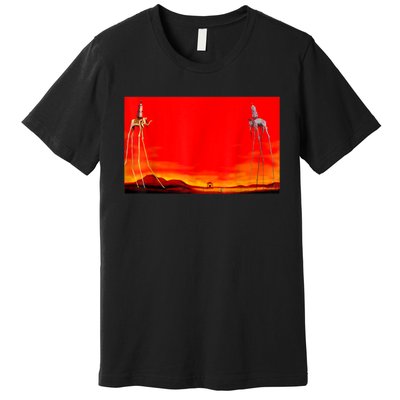 The Elephants Famous Painting By Dali Premium T-Shirt