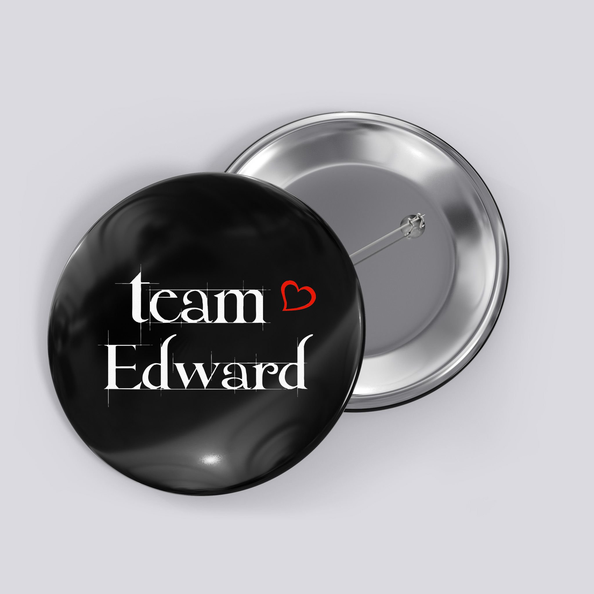 Team Edward Forks Washington La Push Baby Button