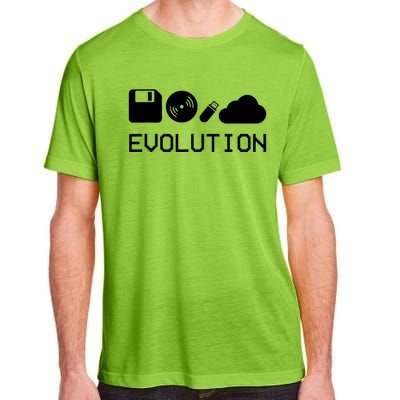 Technology Evolution Floppy Disk To The Cloud Adult ChromaSoft Performance T-Shirt