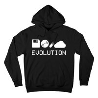 Technology Evolution Floppy Disk To The Cloud Hoodie